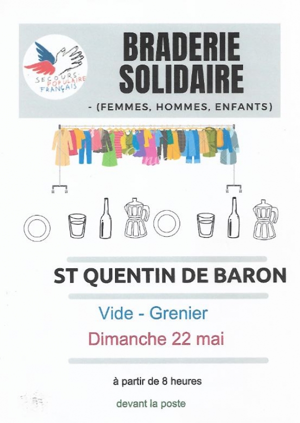 BRADERIE SOLIDAIRE | St Quentin de Baron